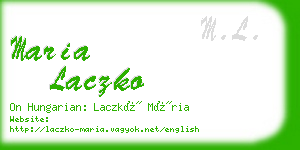 maria laczko business card